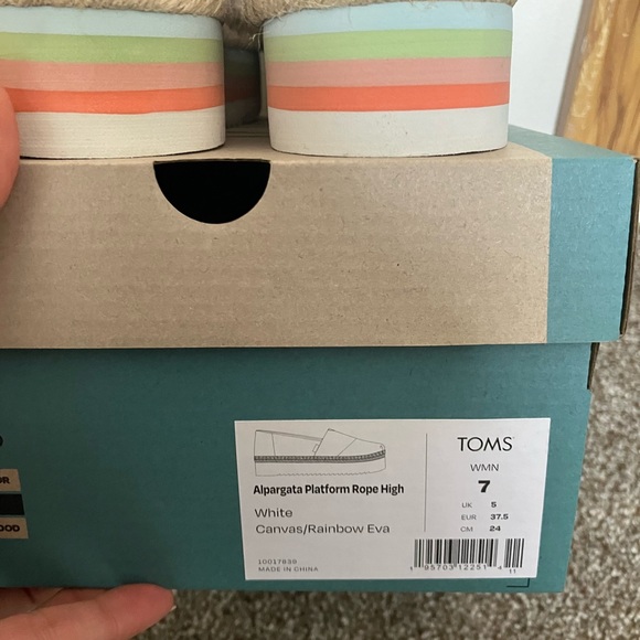 NWT TOMS Alparagata High Platform Espadrilles - Picture 4 of 4